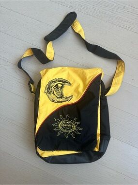 Valentino Rossi - Yellow & Black Graphic Sun Moon Messenger Bag